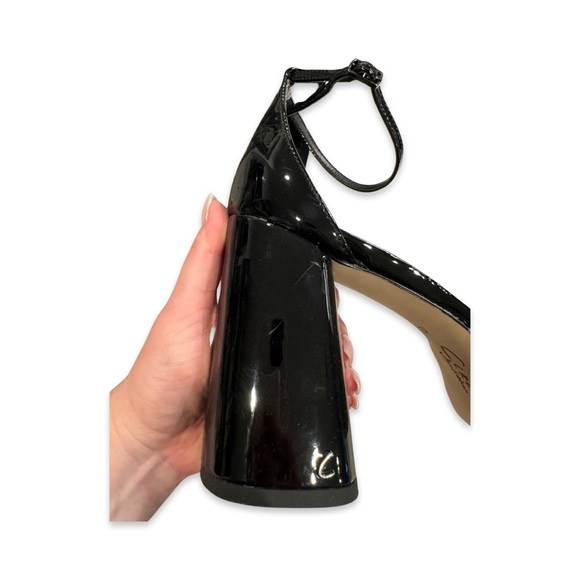 Circus by Sam Edelman Rosa Black Patent Mary Jane ankle strap heels size 12 - Picture 9 of 10